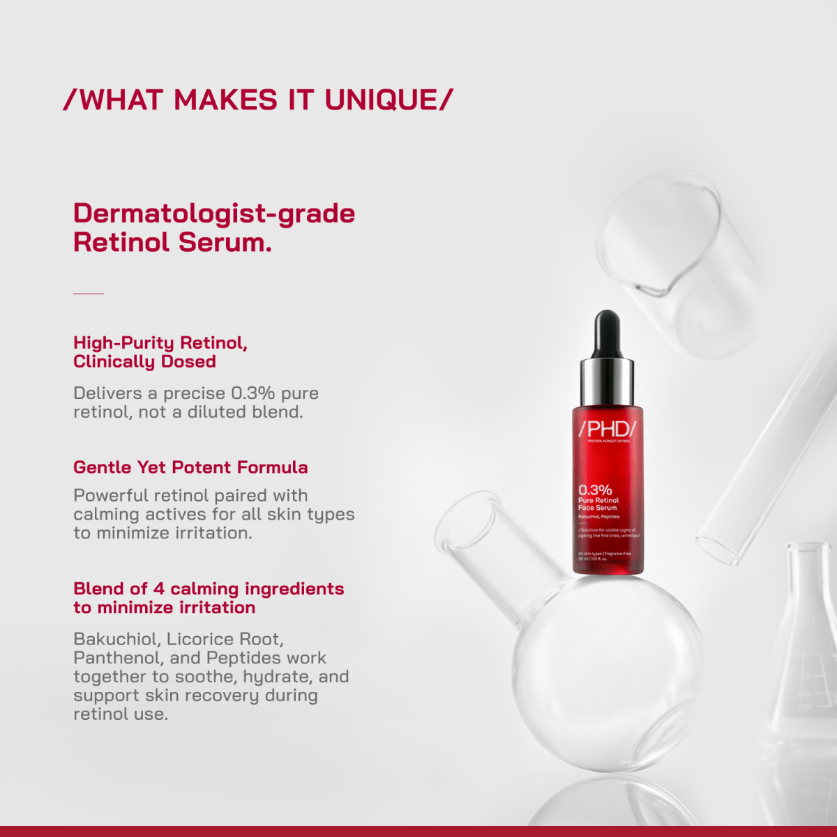 0.3% Pure Retinol Face Serum - /PHD/ - Proven Honest Derma