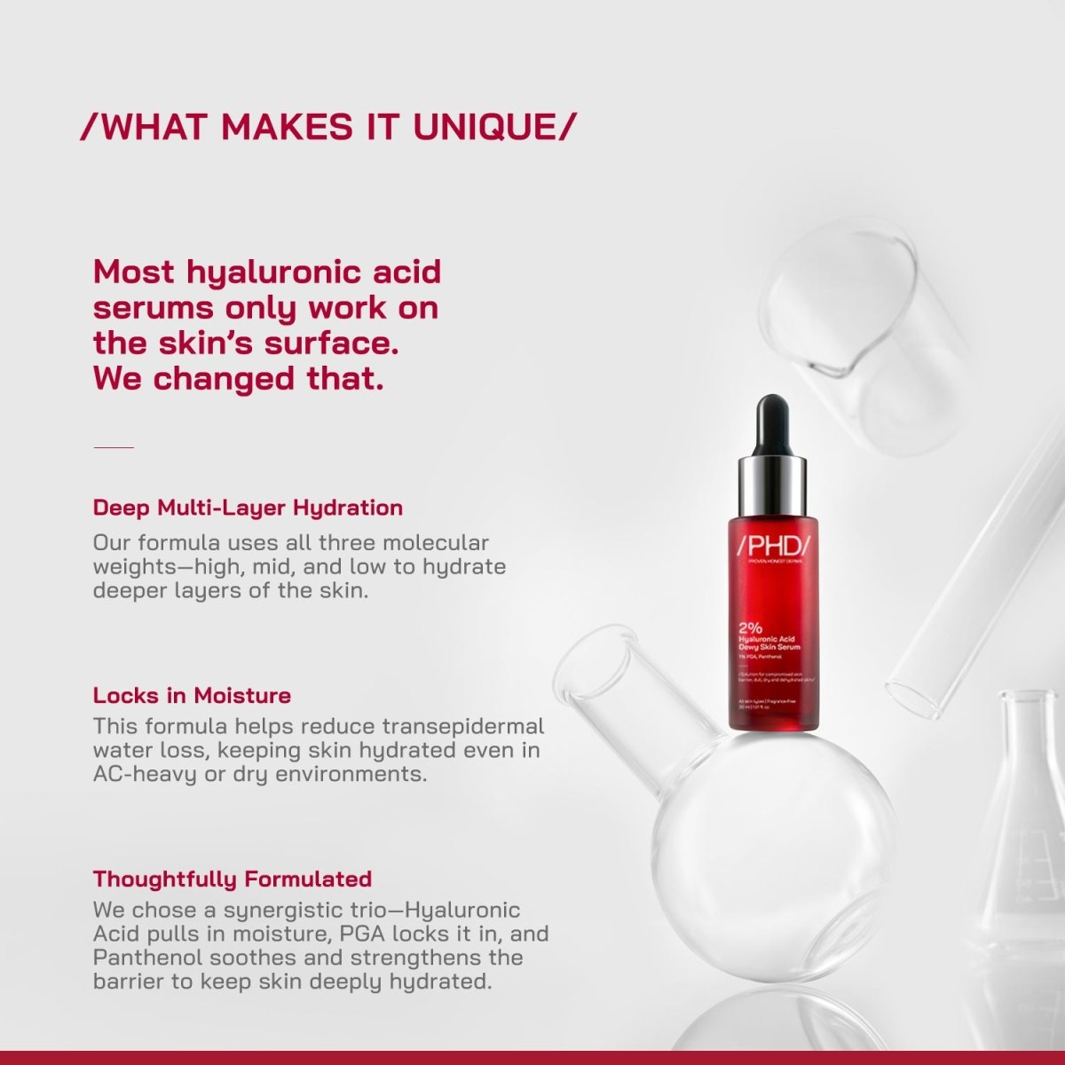 2% Hyaluronic Acid Dewy Skin Serum - /PHD/ - Proven Honest Derma