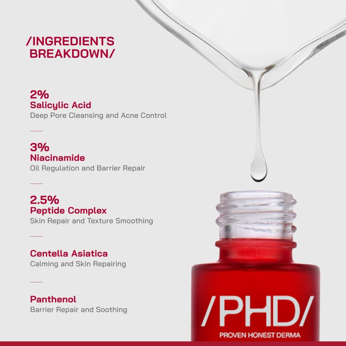 2% Salicylic Acid Anti - Acne Serum - /PHD/ - Proven Honest Derma