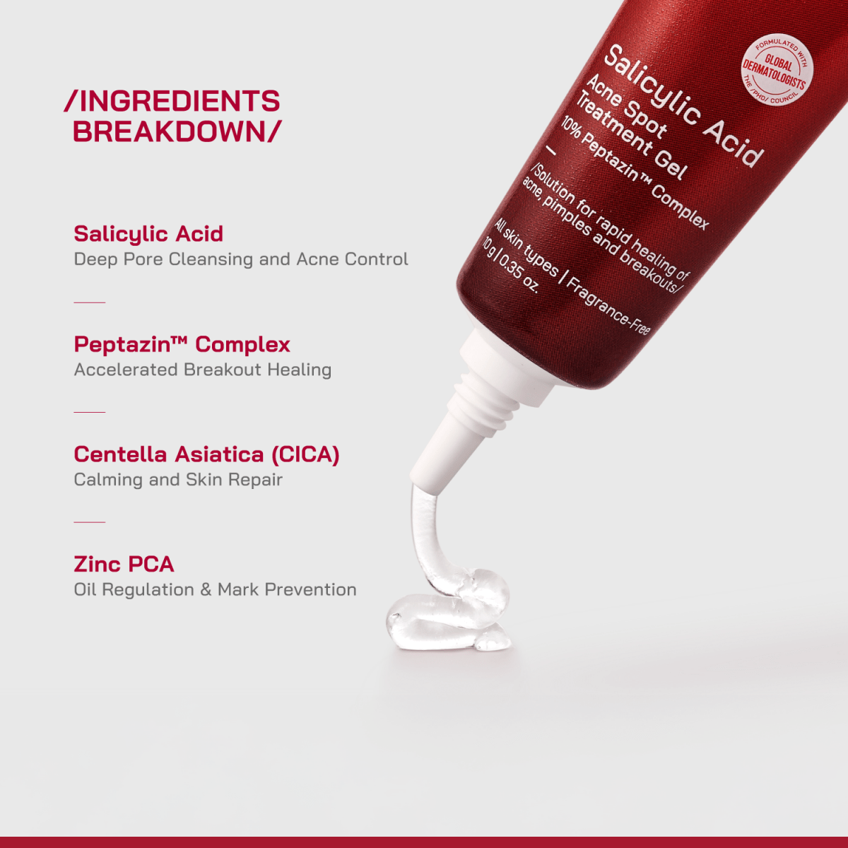 Salicylic Acid Acne Spot Treatment Gel - /PHD/ - Proven Honest Derma