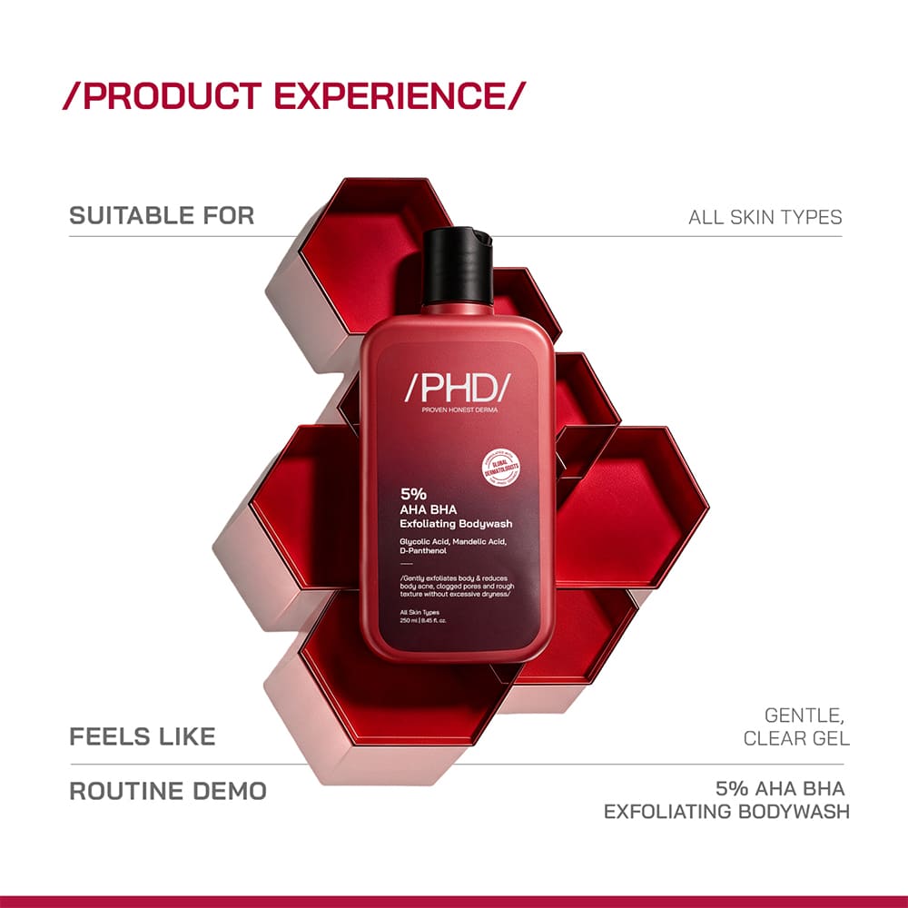 5% AHA BHA Exfoliating Bodywash - /PHD/ - Proven Honest Derma