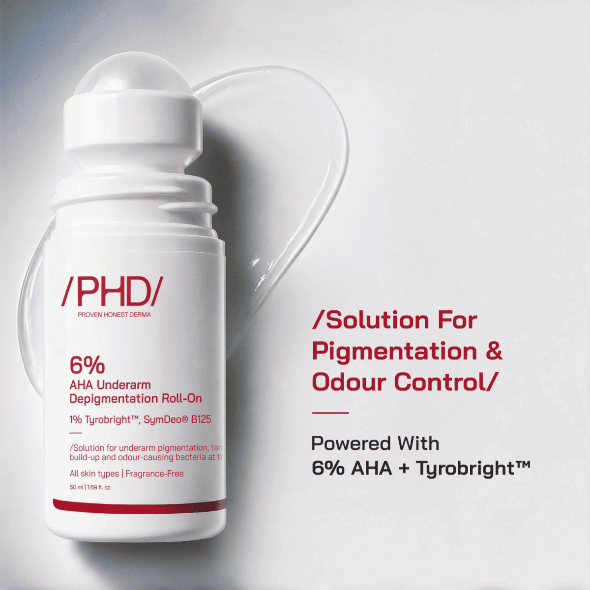 6% AHA Underarm Depigmentation Roll-On - /PHD/ - Proven Honest Derma