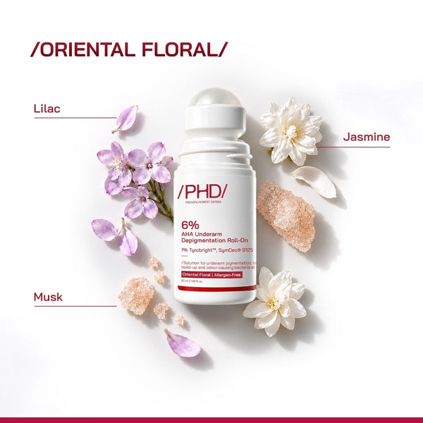 6% AHA Underarm Depigmentation Roll-On - /PHD/ - Proven Honest Derma