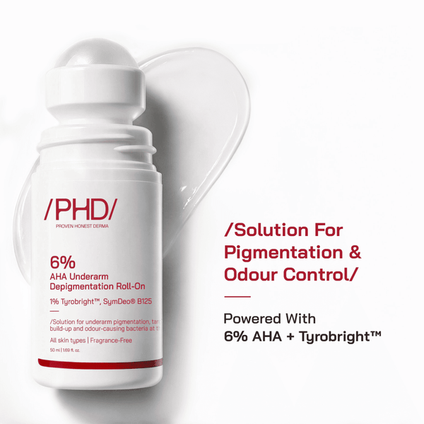 6% AHA Underarm Depigmentation Roll-On - /PHD/ - Proven Honest Derma