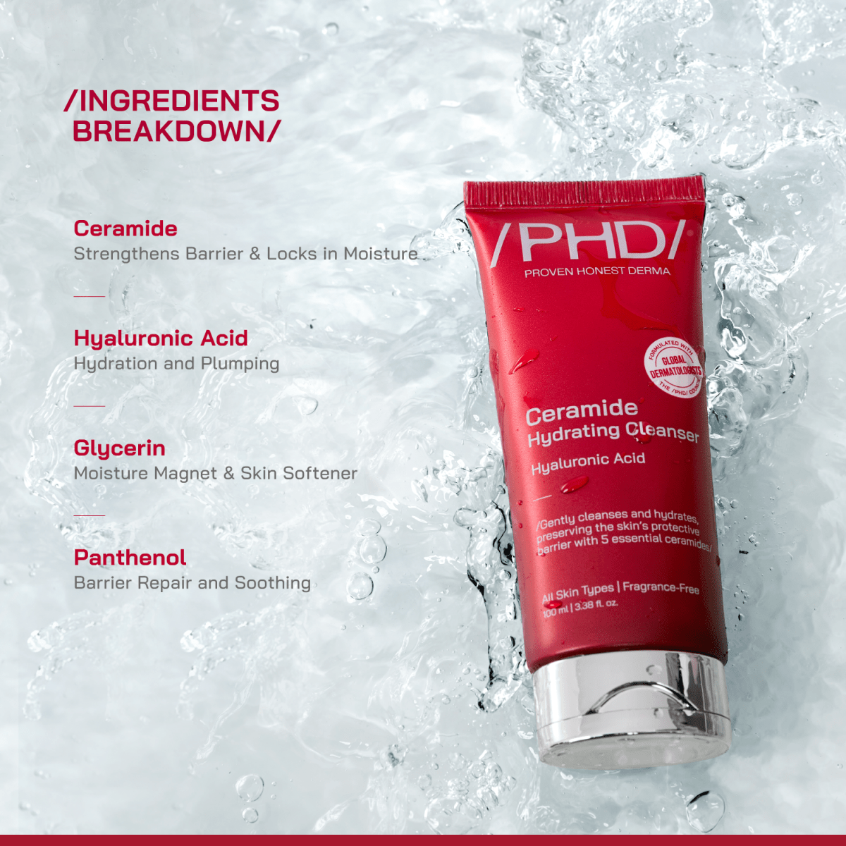 Ceramide Hydrating Cleanser - /PHD/ - Proven Honest Derma